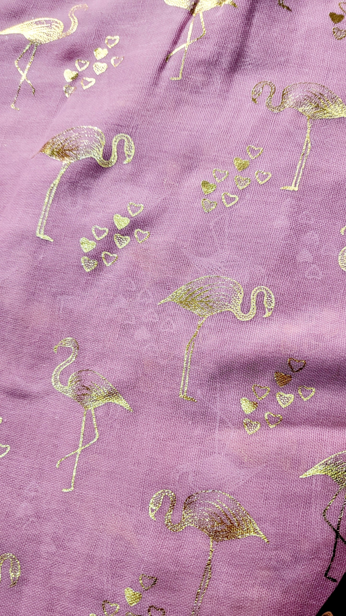Love Heart Flamingo Shimmer Scarf