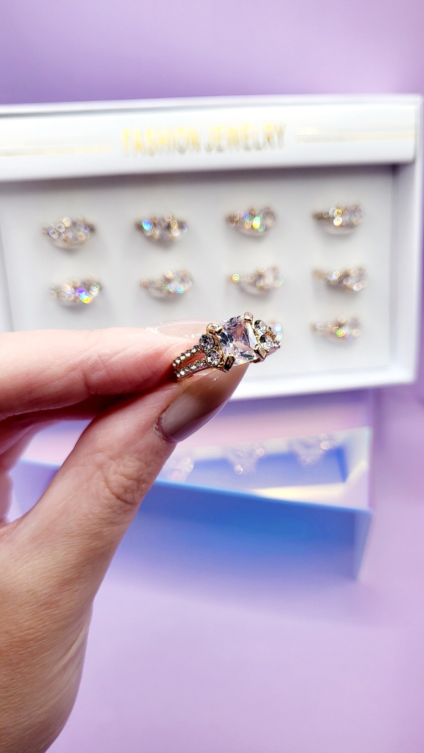 Darling Crystal Ring Gold