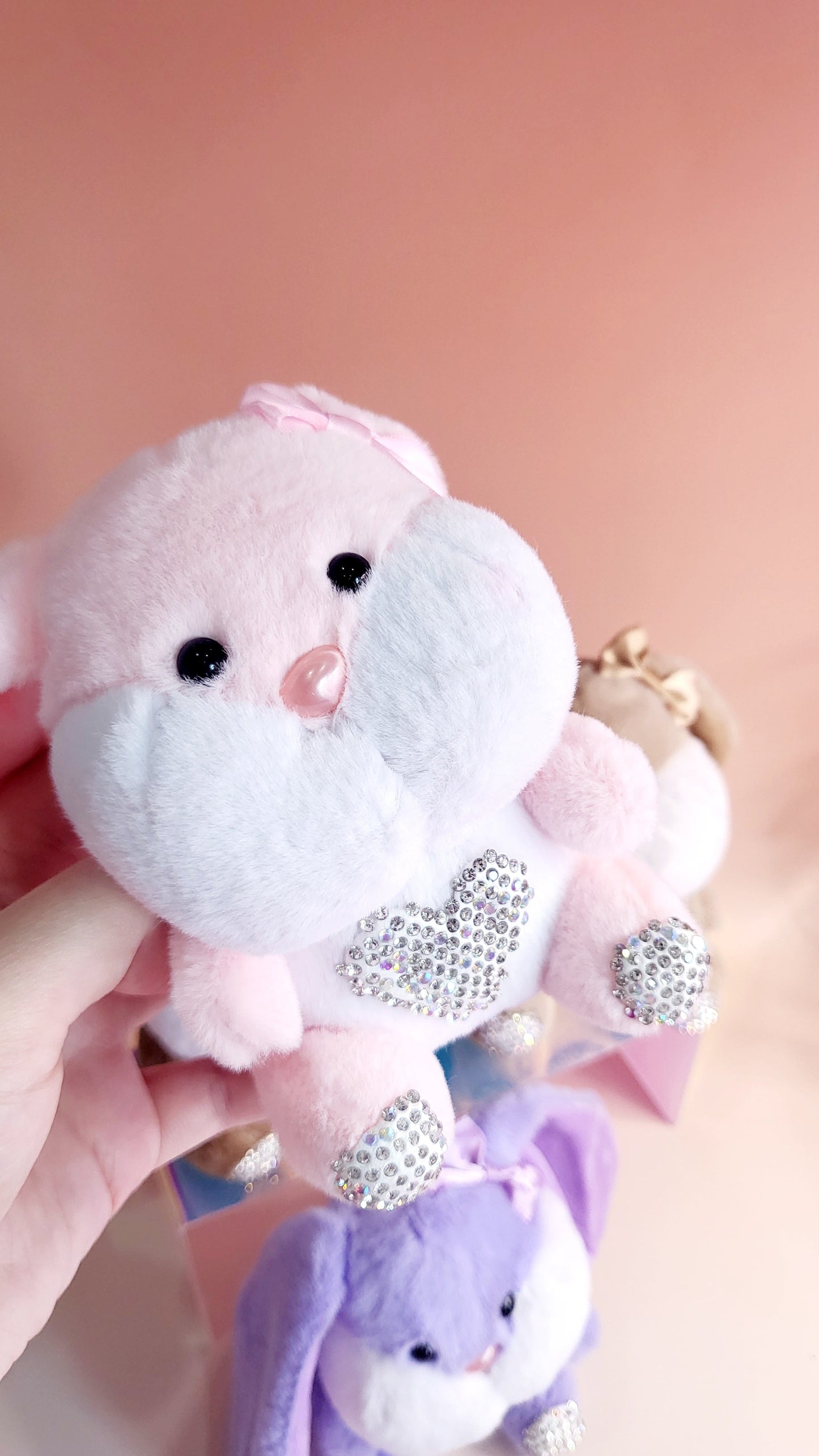 Bibi Crystal Bunny Keyring Bag Charm