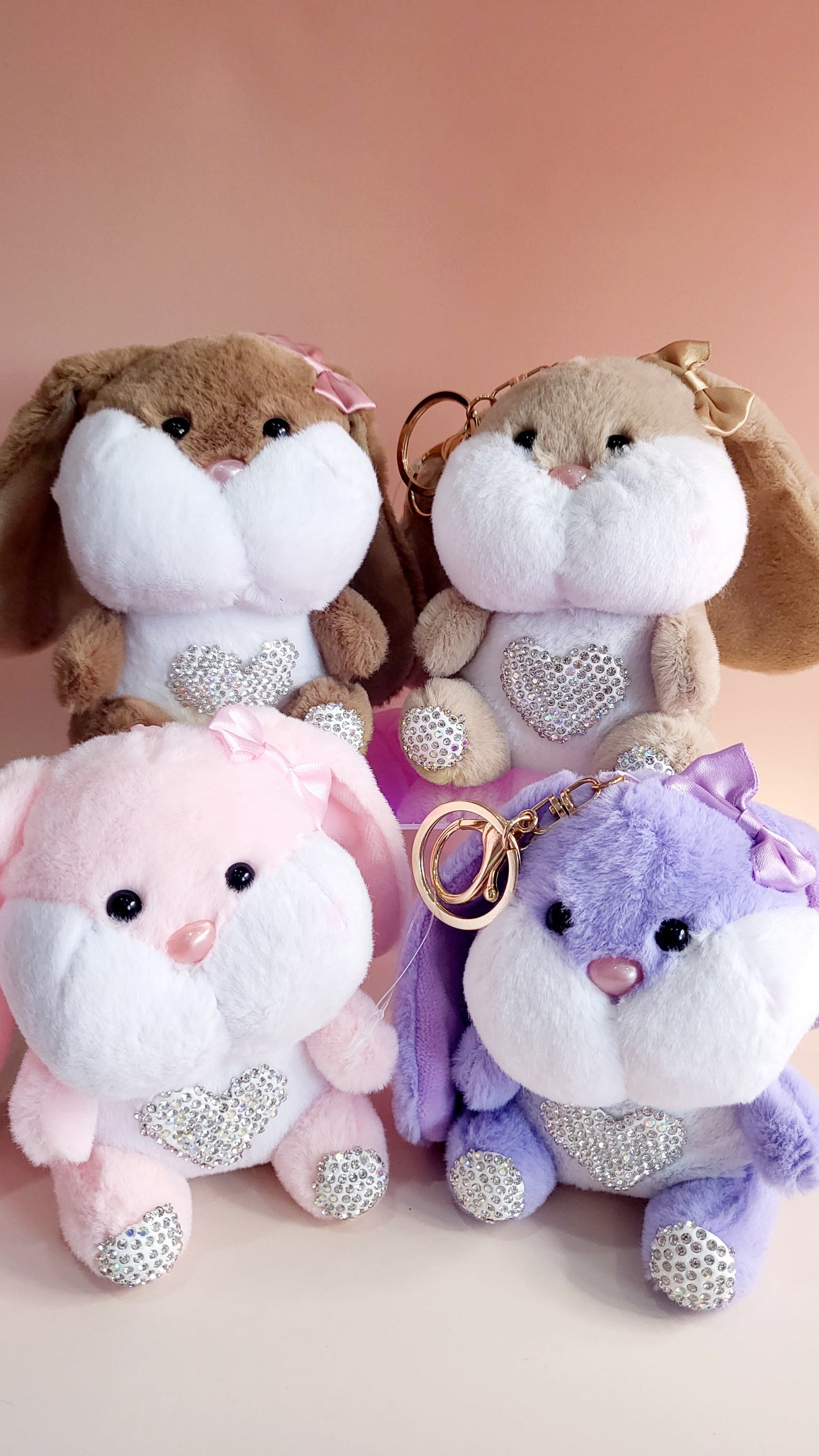 Bibi Crystal Bunny Keyring Bag Charm