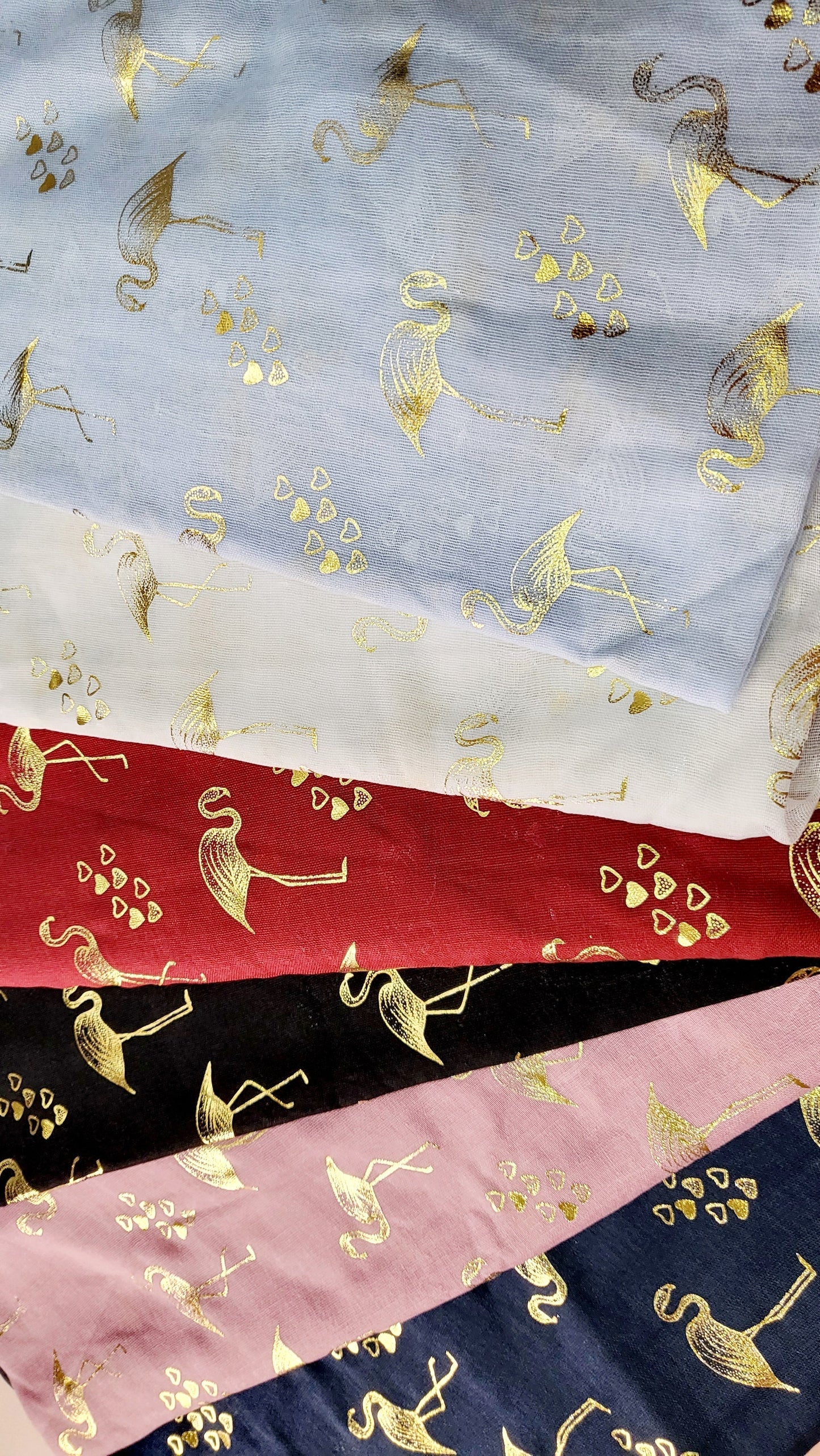 Love Heart Flamingo Shimmer Scarf