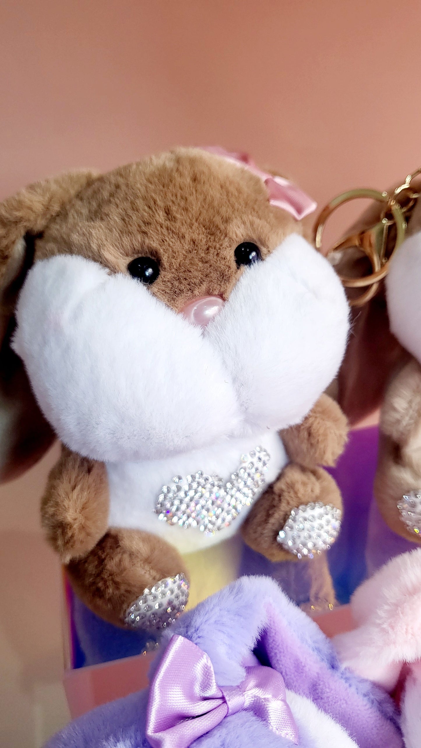Bibi Crystal Bunny Keyring Bag Charm