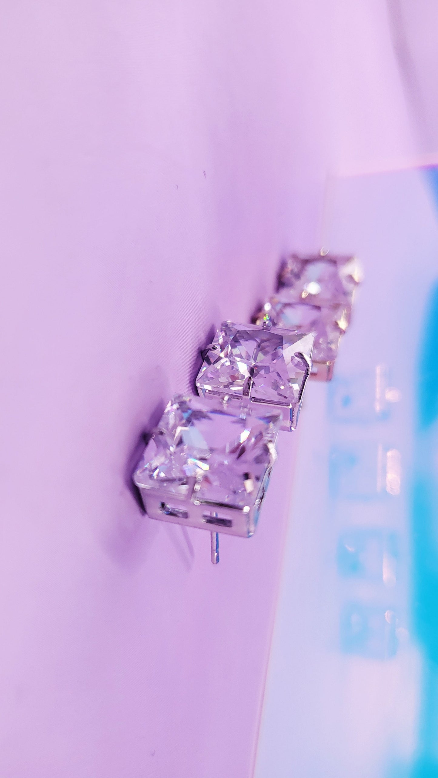 Princess Cut Stud Earrings