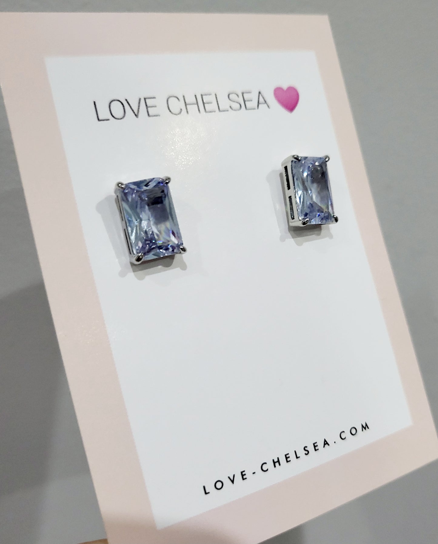 Chelsea Crystal Emerald Cut Earrings