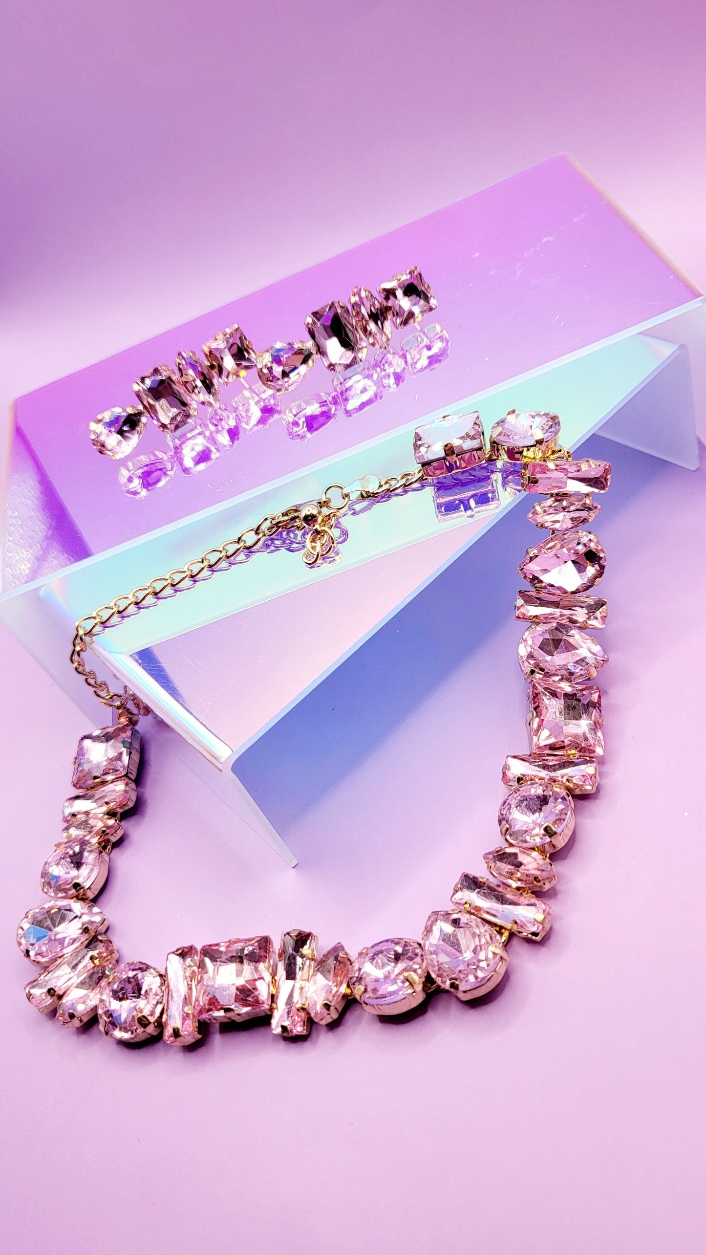 Aminra Jeweled Set Necklace with Earrings