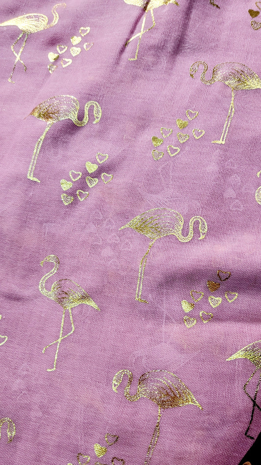 Love Heart Flamingo Shimmer Scarf