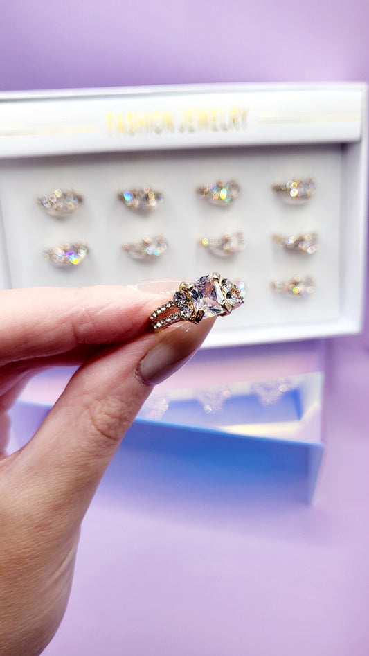 Darling Crystal Ring Gold