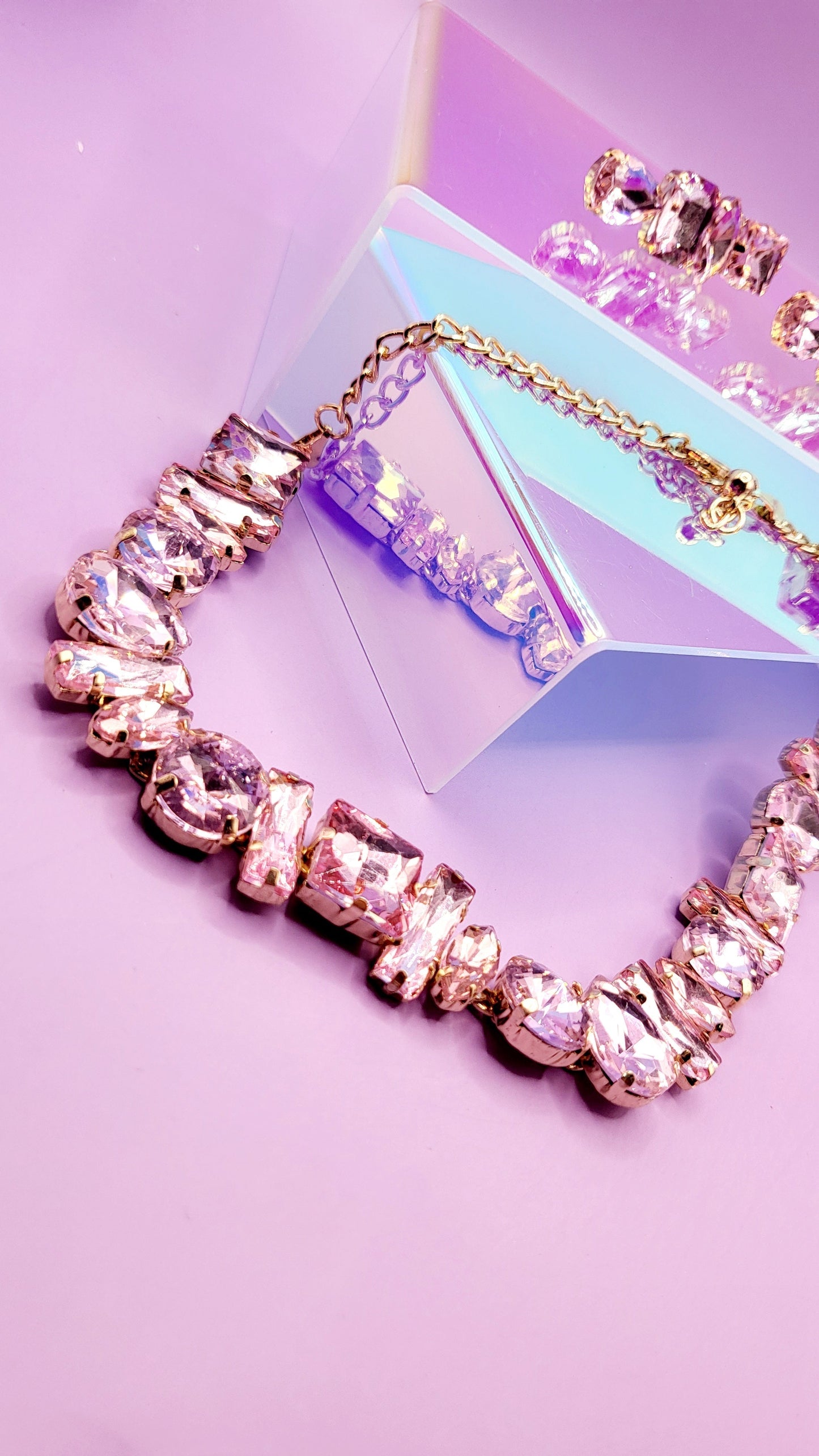 Aminra Jeweled Set Necklace with Earrings