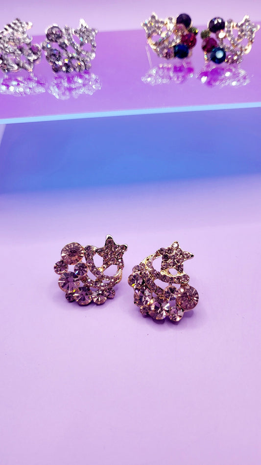 Moon & Star Stud Earrings