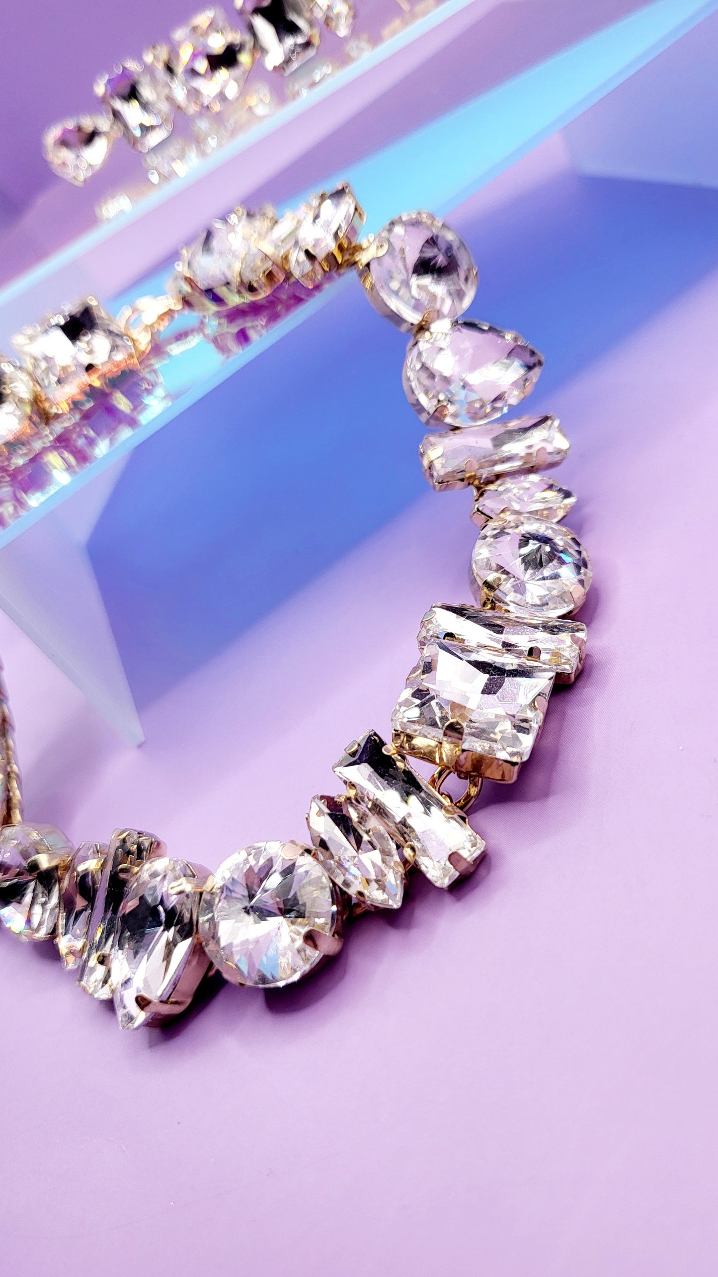 Aminra Jeweled Set Necklace with Earrings